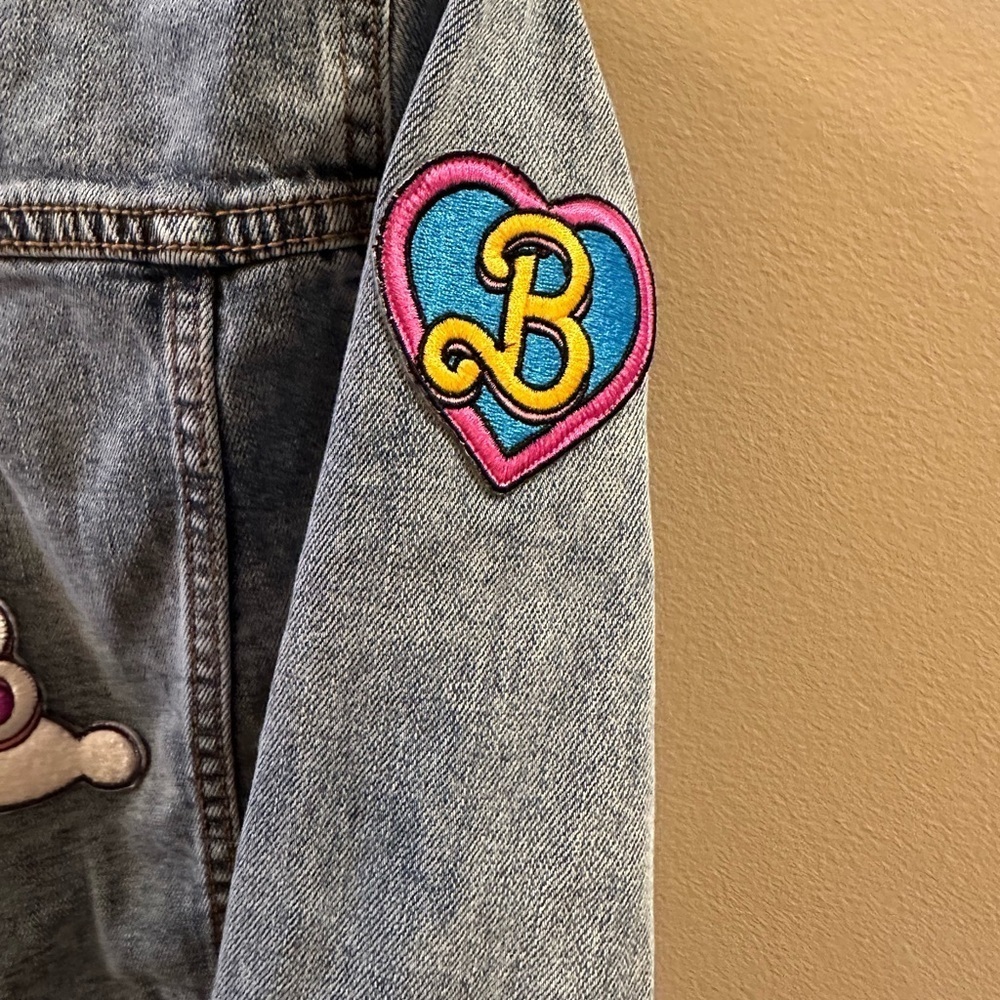 Mattel Creations Barbie The Movie Jean Jacket Rainbow Denim - Picture 2 of 8